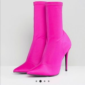River Island Scuba Stretched Bootie